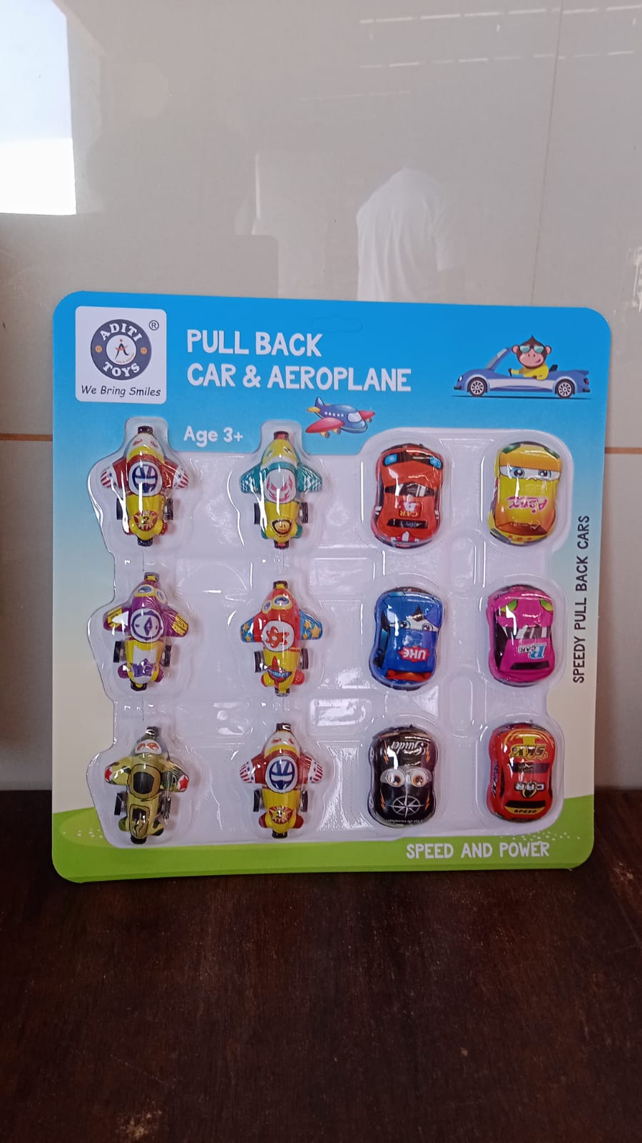 Mini Pull Back Car & Aeroplane PVC Plastic Pull Back Car Cartoon Toys (12 Pcs Set) - Springkart 