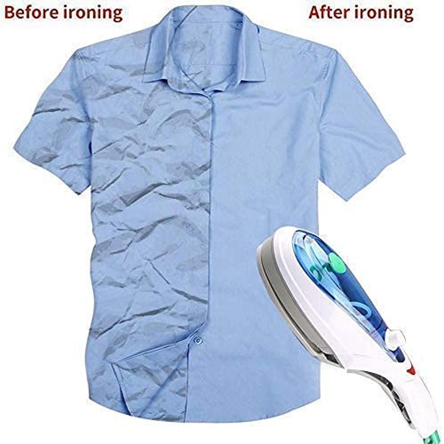 Portable ironing machine,1 Set Steam Iron Hand Held Crease Removal Portable Ironing Clothes ABS Brush Plush Toy Garment Steamer for Home Steam Iron, for Clothes, Travel Steamer - Springkart 