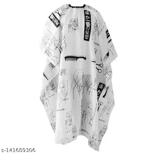 Printed Hair Cutting Sheet Apron Hairdressing Gown Cape Hair Cutting Barber Cloth Salon Accessories