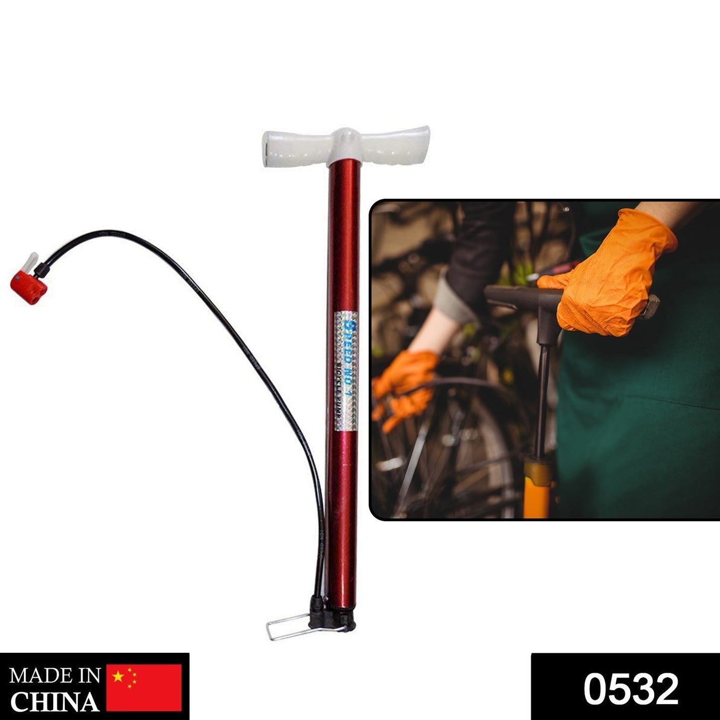 Multipurpose Air Pump (Use for Car ,Bicycles ,Scooters ,Balls, Bikes) (MOQ :- 6 Pc) - Springkart 