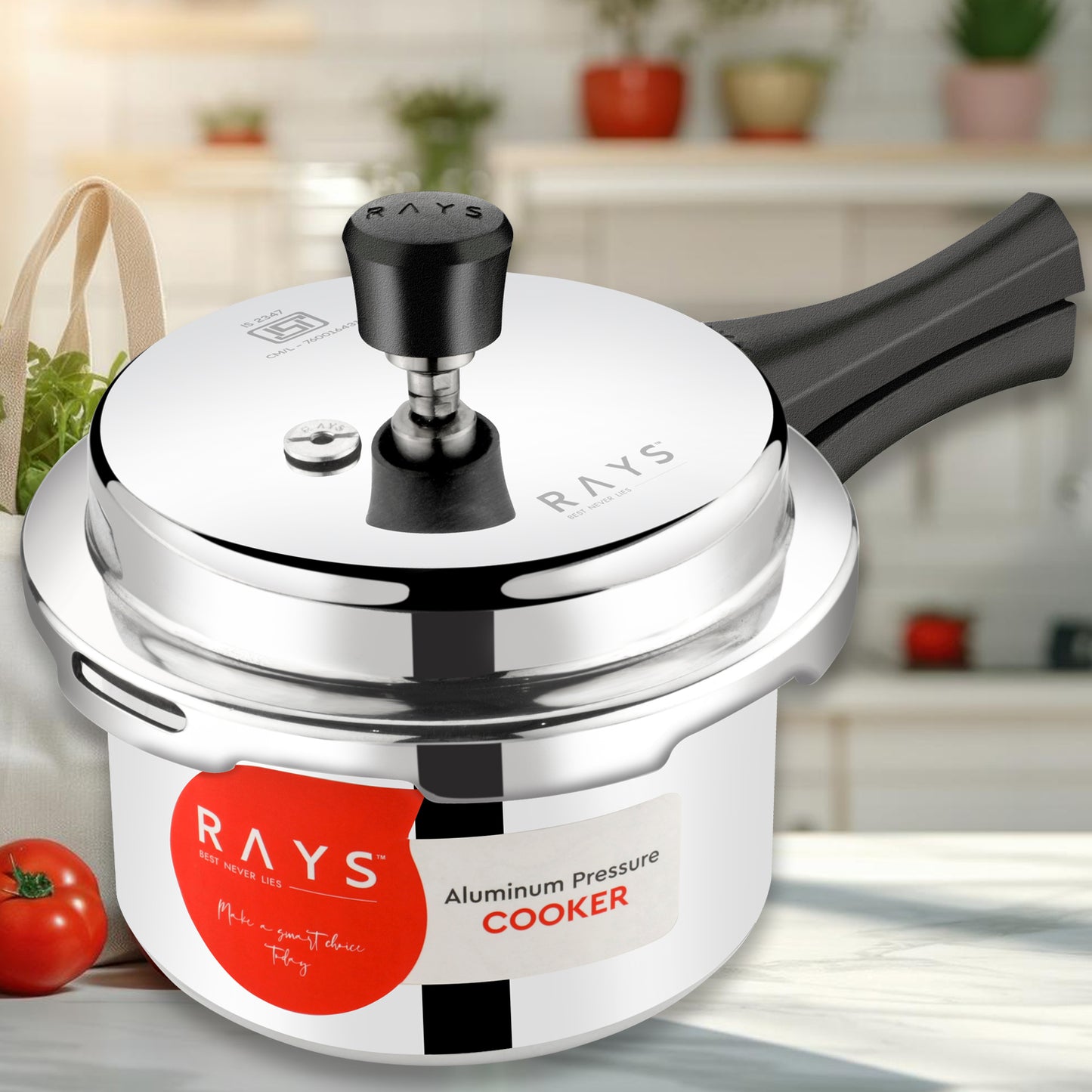 Aluminium Rays Aura Pressure Cookers With Outer Lid (3.5 Litres) - Springkart 
