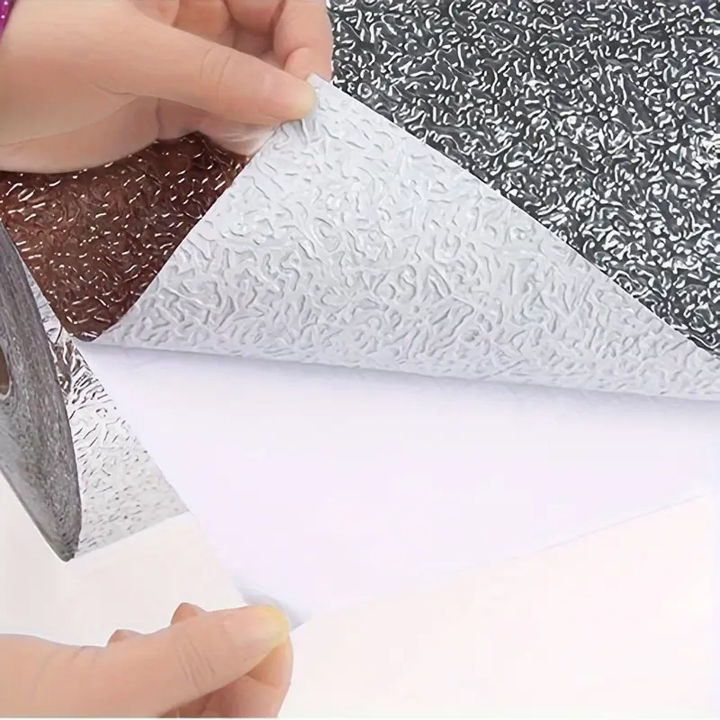 Self-adhesive Kitchen Back Splash Wallpaper Aluminum Foil Wall Paper (60200 Cm) - Springkart 