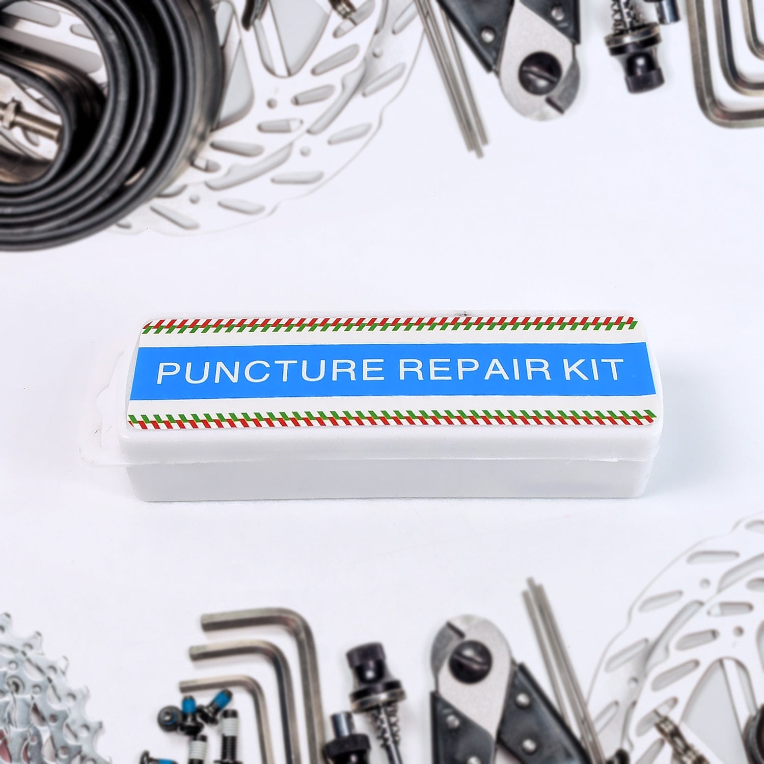 Bicycle Tire Repair Kit Puncture Repair Set With Adhesive Portable Tools - Springkart 