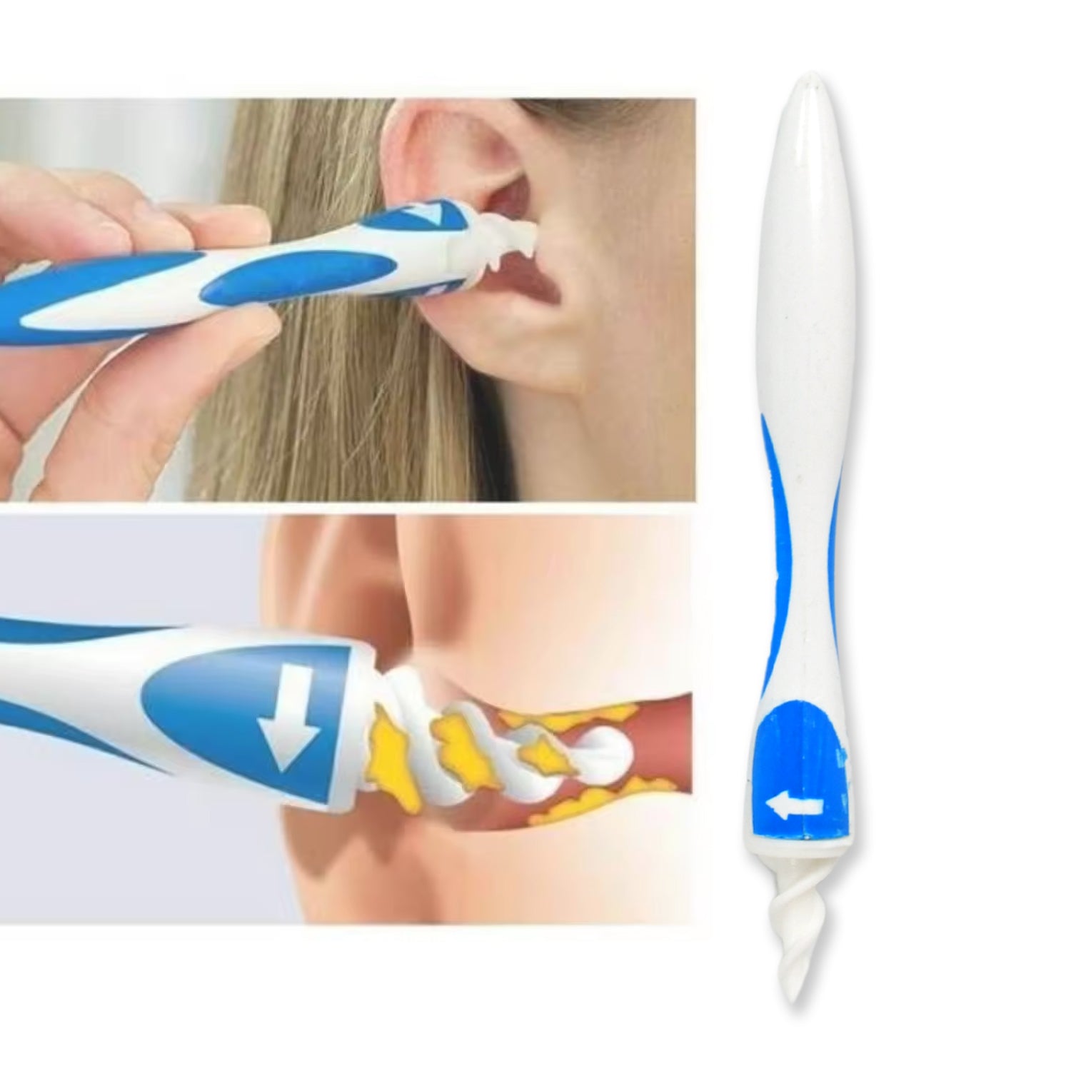 Ear Wax Removal Ear Cleaner Earwax Remover Spiral Soft Silicone Safe Upgraded Smart Earwax Removal Tool Swab Kit With 16 Replacement Tips For Adults Kids - Springkart 