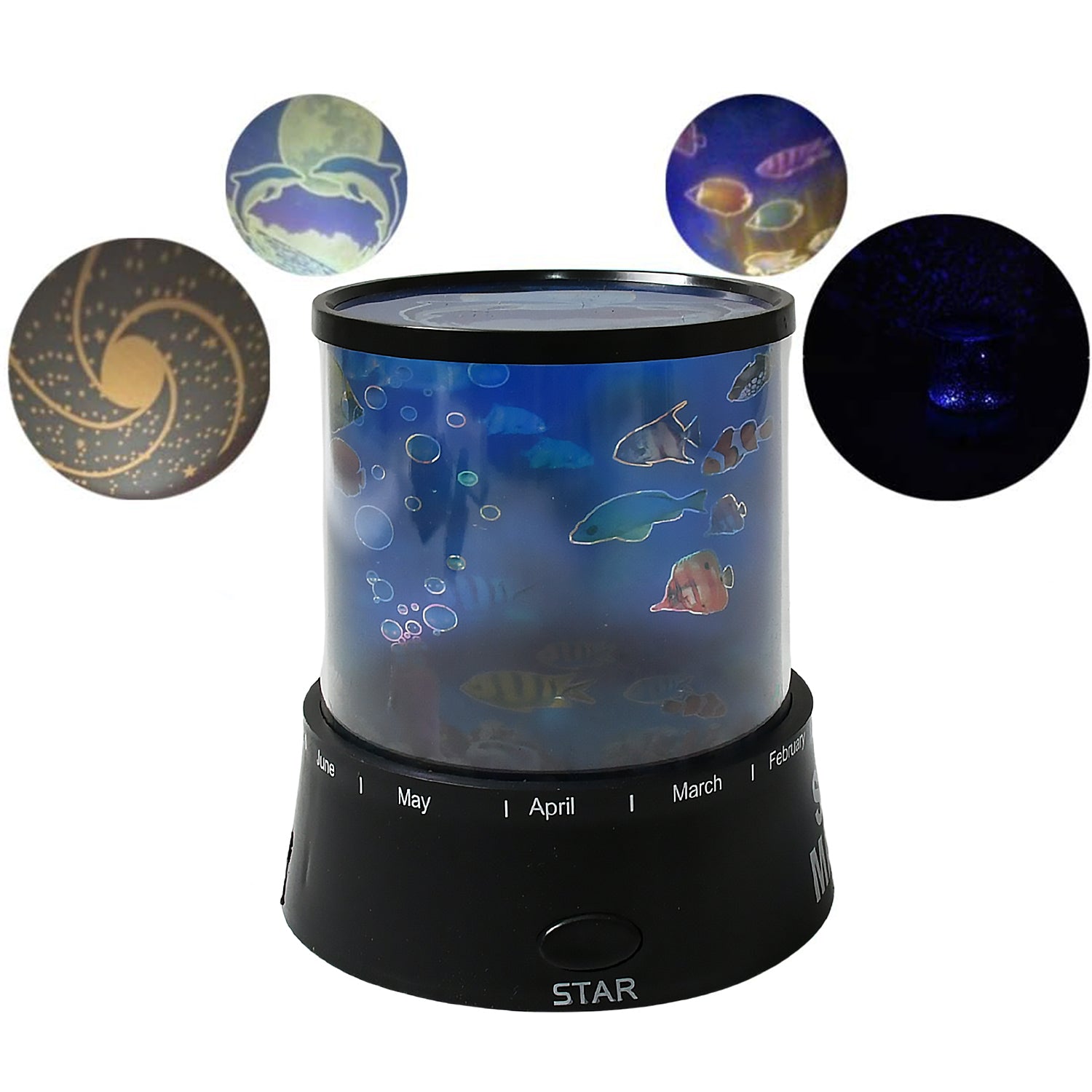 LED Projector Night Light Amazing Lamp, 3 Battery operated lamps, Rotation With the music Function, Master for Kids Bedroom Home Decoration Night Romantic Gift (Battery Not Included / 1 pc) - Springkart 