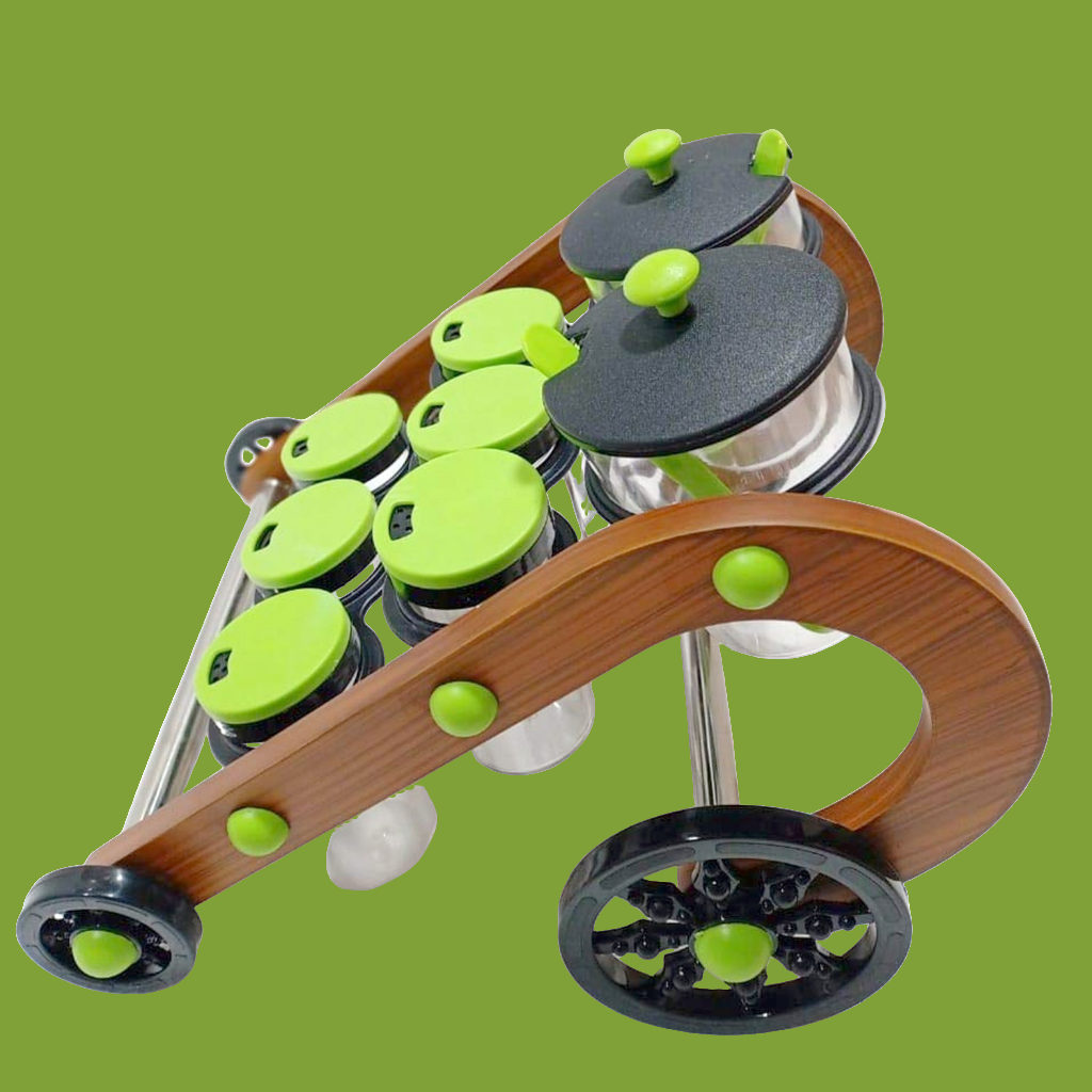 Rajwadi Spice Jar Stand and holder for supporting jars, bottles etc. including all kitchen purposes. - Springkart 