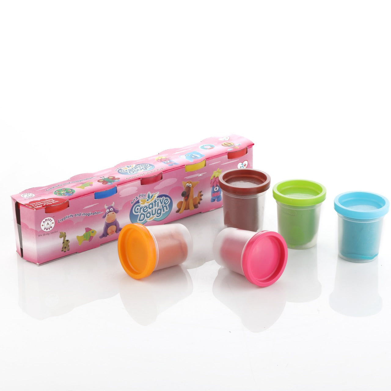 Non-Toxic Creative 50 Dough Clay 5 Different Colors (Pack of 5 Pcs) - Springkart 