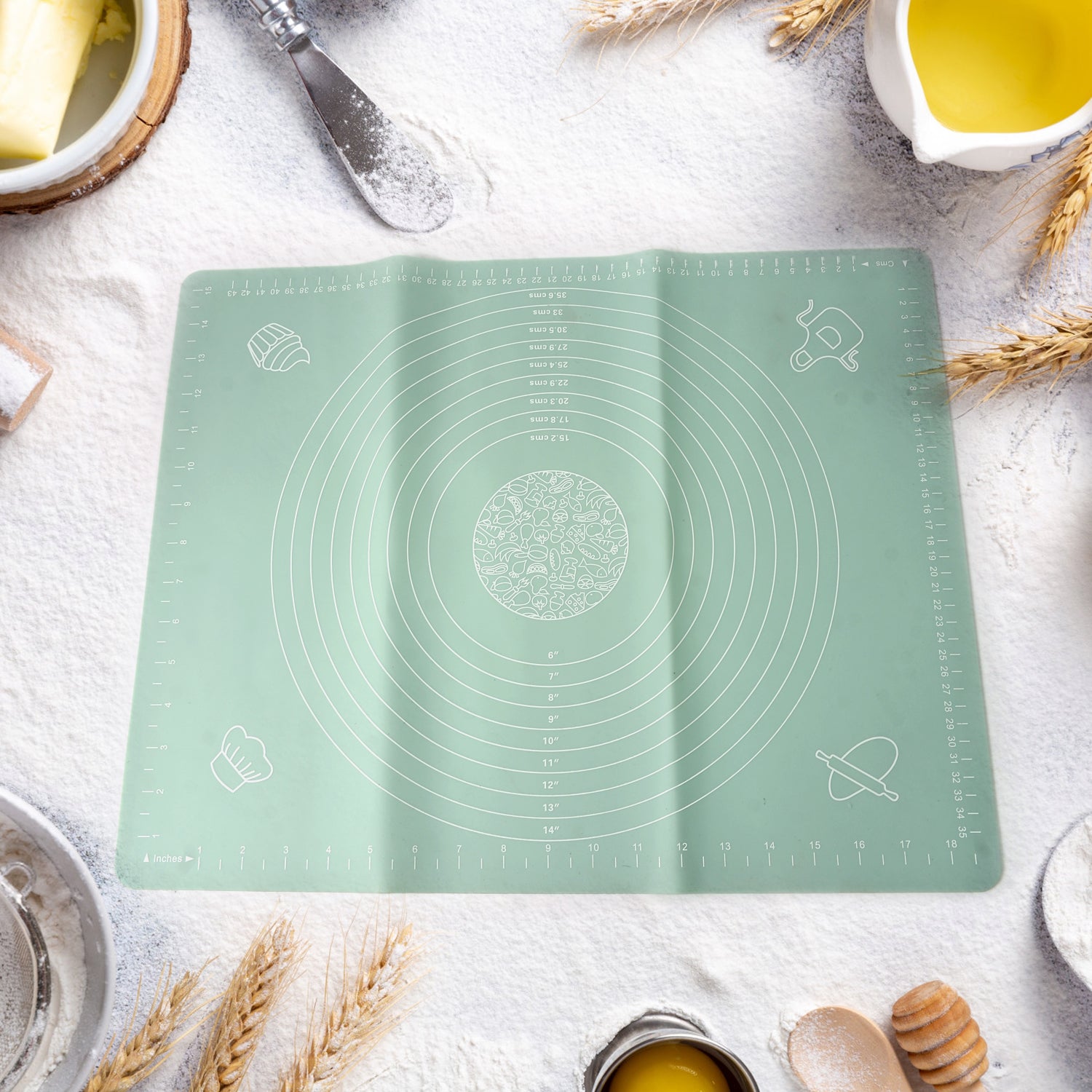 Rolling Baking Mat With Measurements (5040 Cm) - Springkart 