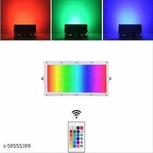 50 Watt LED Ultra Thin Slim IP65 Metalled Waterproof Brick Outdoor COLORE CHANGEABLE Flood Light ( MULTI COLOUR) PACK OF 1 - Springkart 