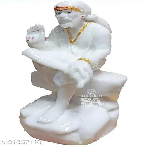 Sai Amrut Gifts Italian Marble Ashirwad Hand Baba Idol/Murti for Home and Office Decor/Used in Pooja/Mandir - Springkart 