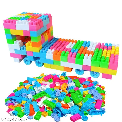 60 Pcs Colorful Plastic Smart Puzzle Intelligent Building Blocks Toy Set for Kids