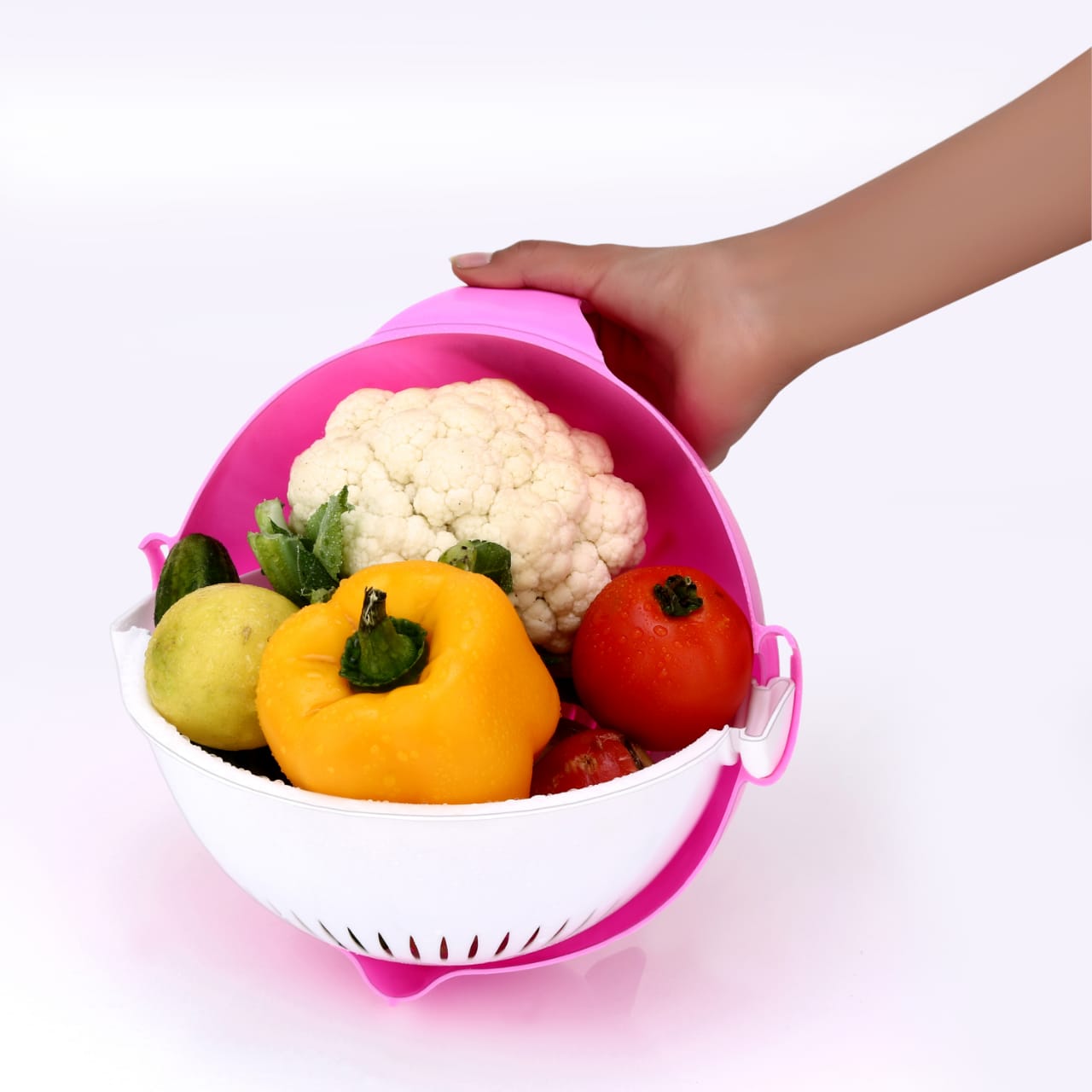 Multifunctional Vegetable Fruits Cutter Shredder with Rotating Drain Basket - Springkart 