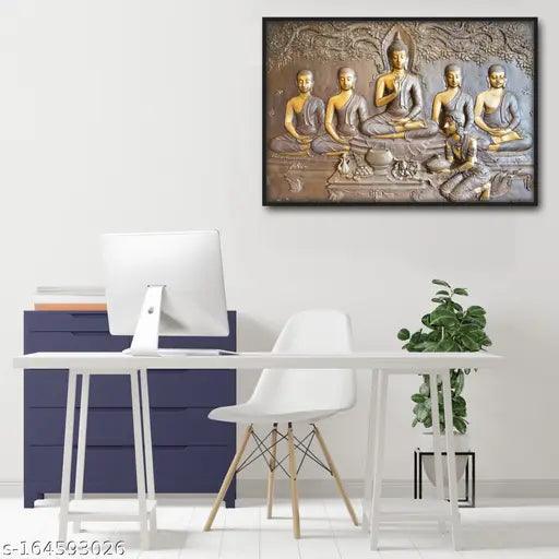 Gautam Buddha Wall Stickers (Size 24x16.5 Inch)