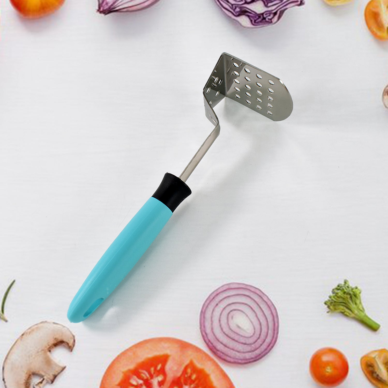 Apex L-handle Stainless Steel Potato Masher Ergonomic Grip (1 Pc) - Springkart 