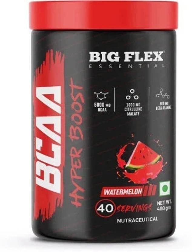 Bigflex Essential BCAA Hyperboost For Muscle Growth,Recovery & Endurance | 40 Servings | BCAA (400 g, Watermelon)