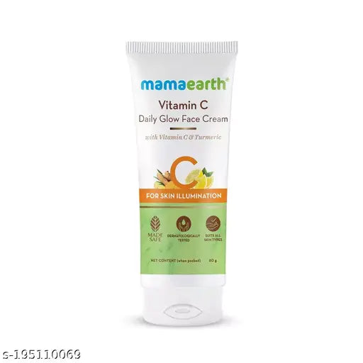 Mamaearth Vitamin C Daily Glow Face Cream With Vitamin C & Turmeric for Skin Illumination - 80 g