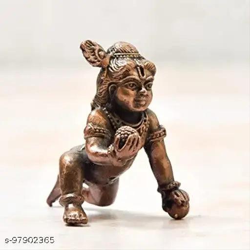 1.75 inches, Handmade Copper Bal Krishna Idol, 50 Grams.Pack of 1 Piece