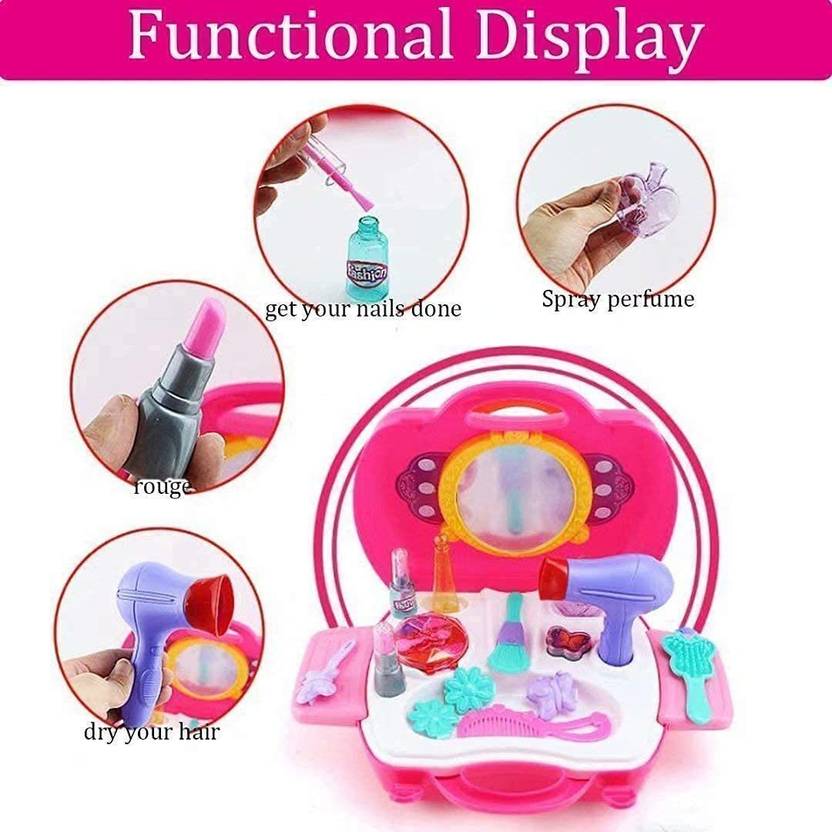 SQUICKLE Beauty Makeup Cosmetic Set Suitcase, Durable Kit Hair Salon