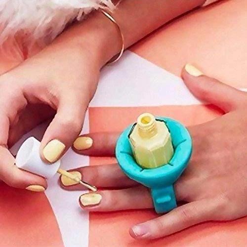 Nail Polish Holder Ring with Nail Polish Holder Stand, Fingernail Painting Tools, Manicure and Pedicure Accessories - Springkart 