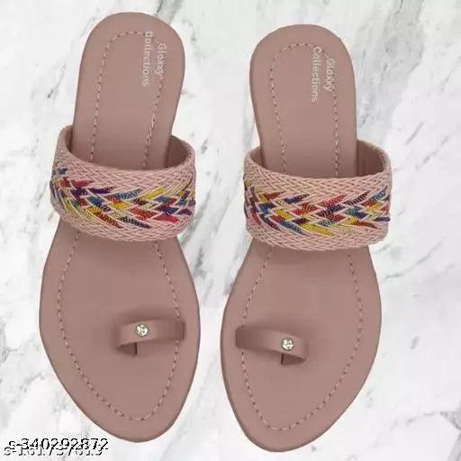 New Trendy Collection Of Women Flat Sandal || Women's Sandals || Girl's Flat Sandal Pink