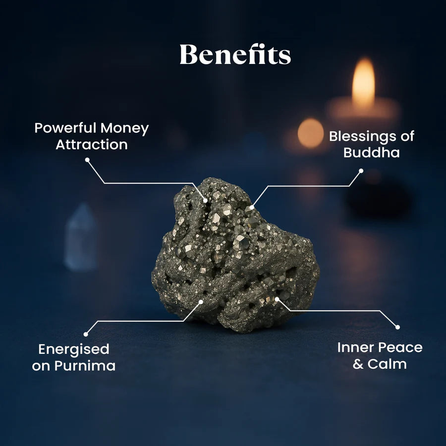 Energised Raw Pyrite Stone - 10x Stronger