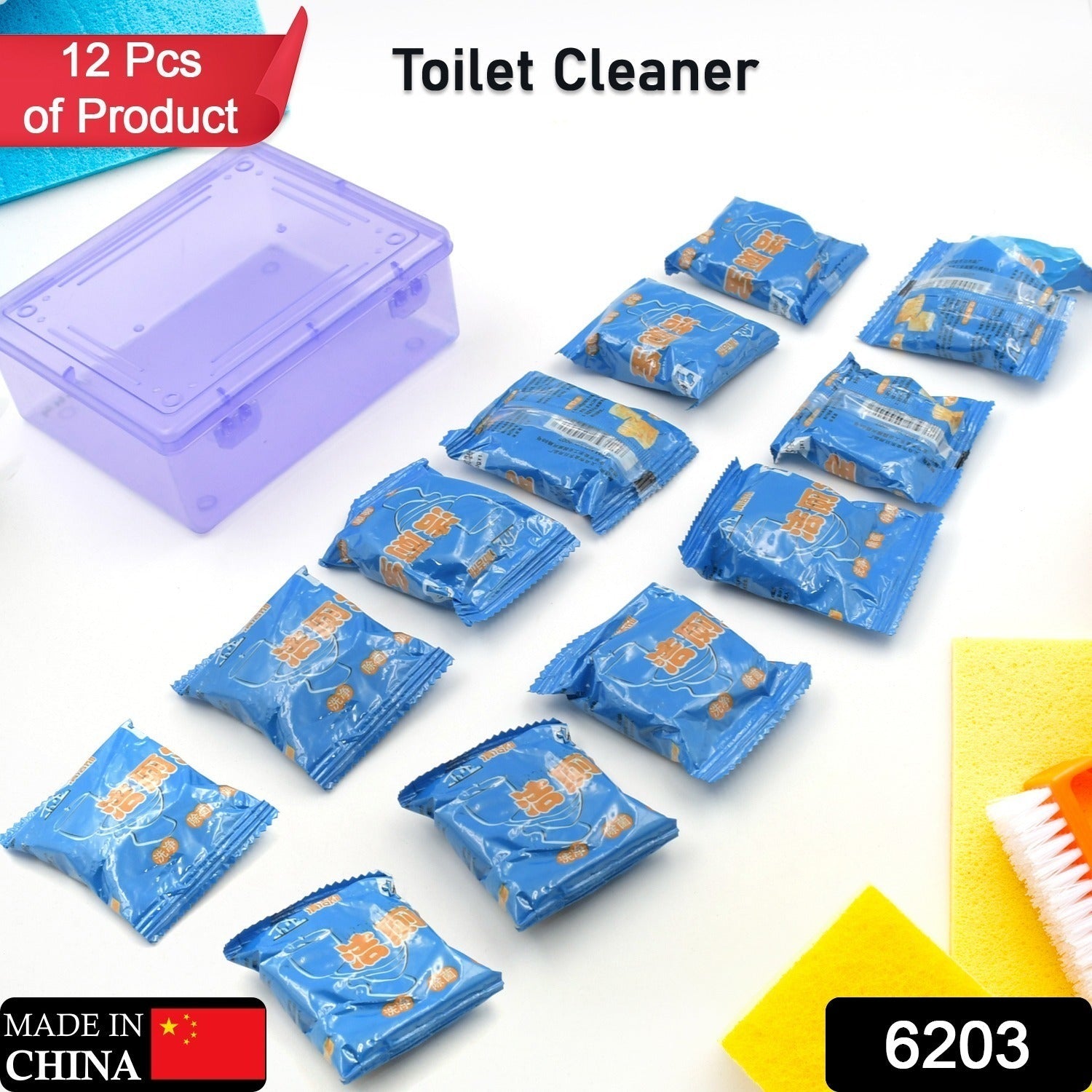Blue Bubble Toilet Bowring Toilets, Toilet Cleaners Powerful Decontamination Durable Bathroom (12pc) - Springkart 