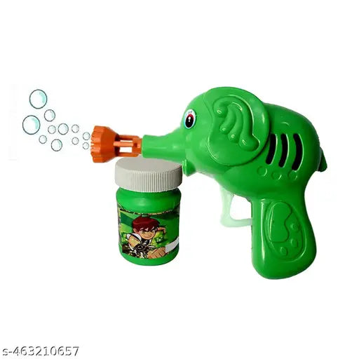 Kid Toys Baby Elephant Ben 10 Bubble Gun Toy for Kids -Green, Medium