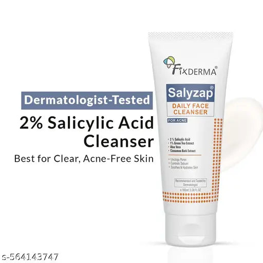 Fixderma 2% Salicylic Acid Face Wash for Oily Skin  Acne Clearing Face Wash for Men & Women 100ml