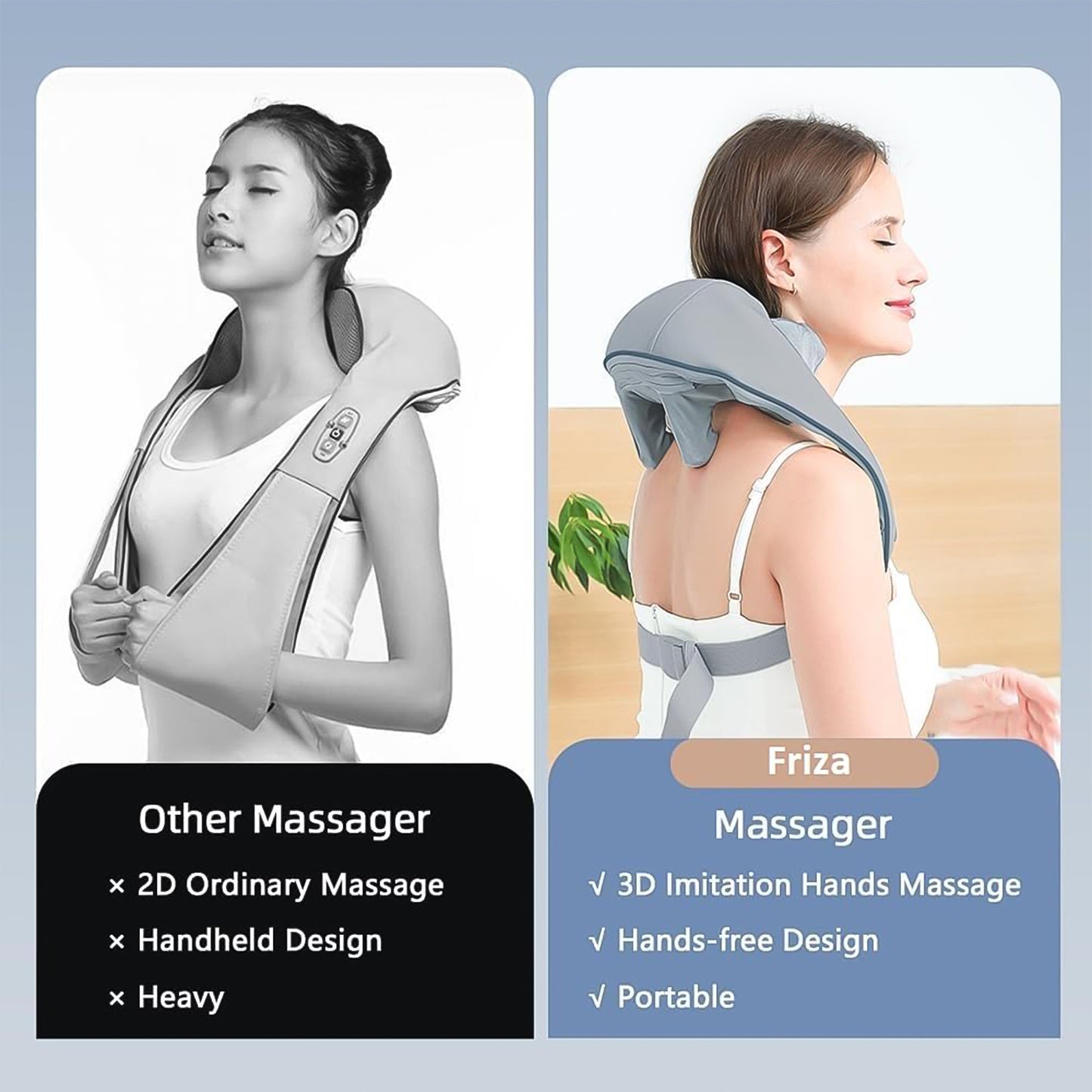 Neck Shoulder Massagers With Heat Electric Rechargeable (1 Pc) - Springkart 