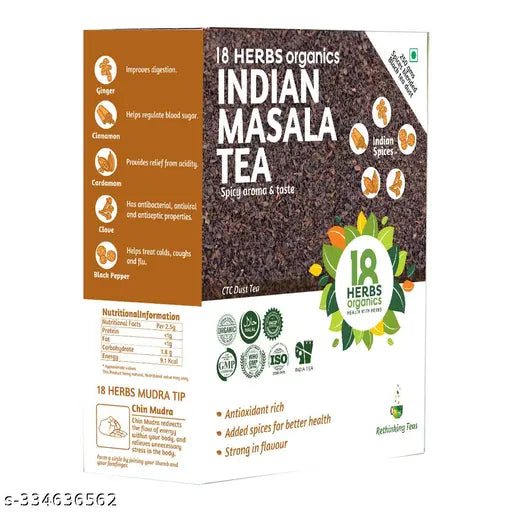 18 Herbs Organics Indian Masala Tea - 250g | Masala Chai Powder