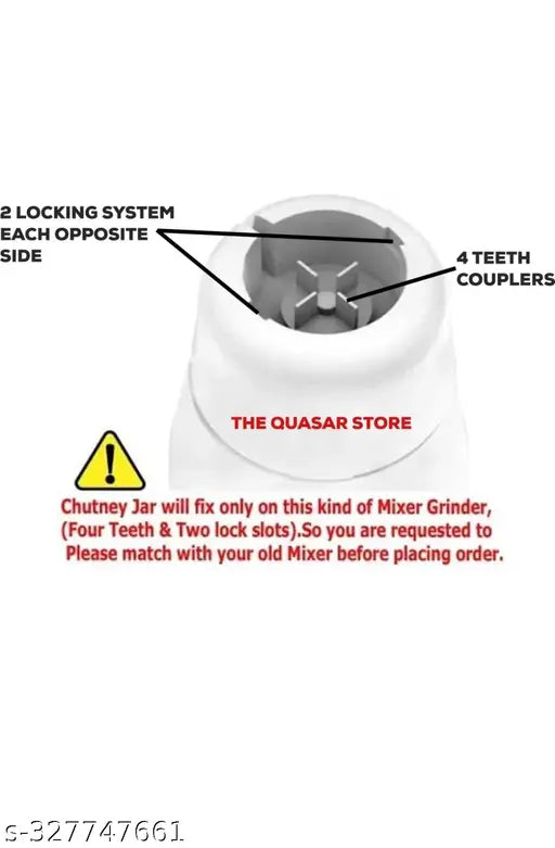Combo Chutney Jar Mixer Jar (1000ml 1500ml 500ml) Fit on 2 Lock & 4 Teeth Coupler Mixer Juicer Jar ,mixi jar