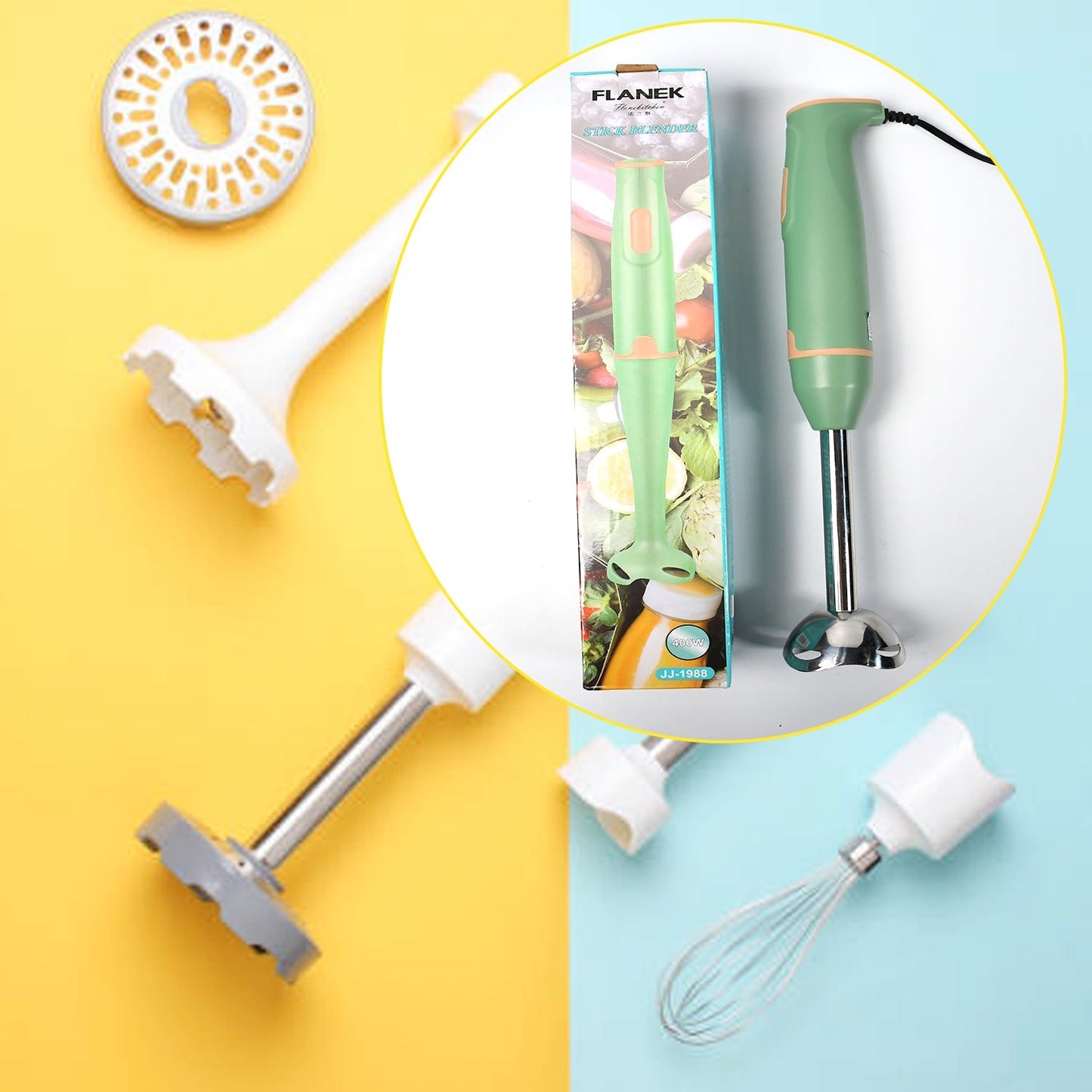 Hand Blender Multi-Purpose Hand Blender, 400W Handheld Blender High Speed Blender Stainless Steel Handheld Stick Blender For Smoothies, Puree Baby Food and Soups - Springkart 