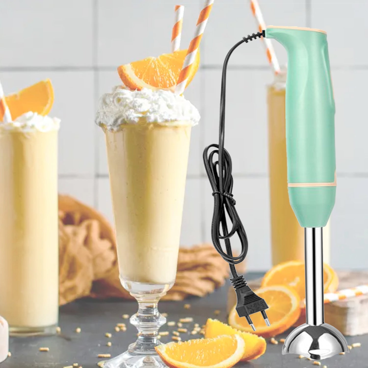 Hand Blender Multi-Purpose Hand Blender, 400W Handheld Blender High Speed Blender Stainless Steel Handheld Stick Blender For Smoothies, Puree Baby Food and Soups - Springkart 