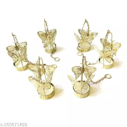 Butterfly Hanging Metal Tea Light Candle Holder (6Pcs)…