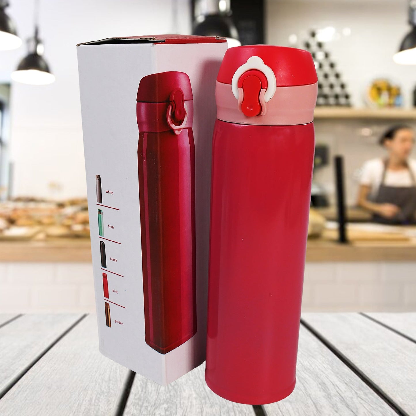 Stainless Steel Water Bottle Leak Proof, Rust Proof, Hot & Cold Drinks, Gym Sipper BPA Free Food Grade Quality, Steel fridge Bottle For office / Gym / School (350 ML Approx)