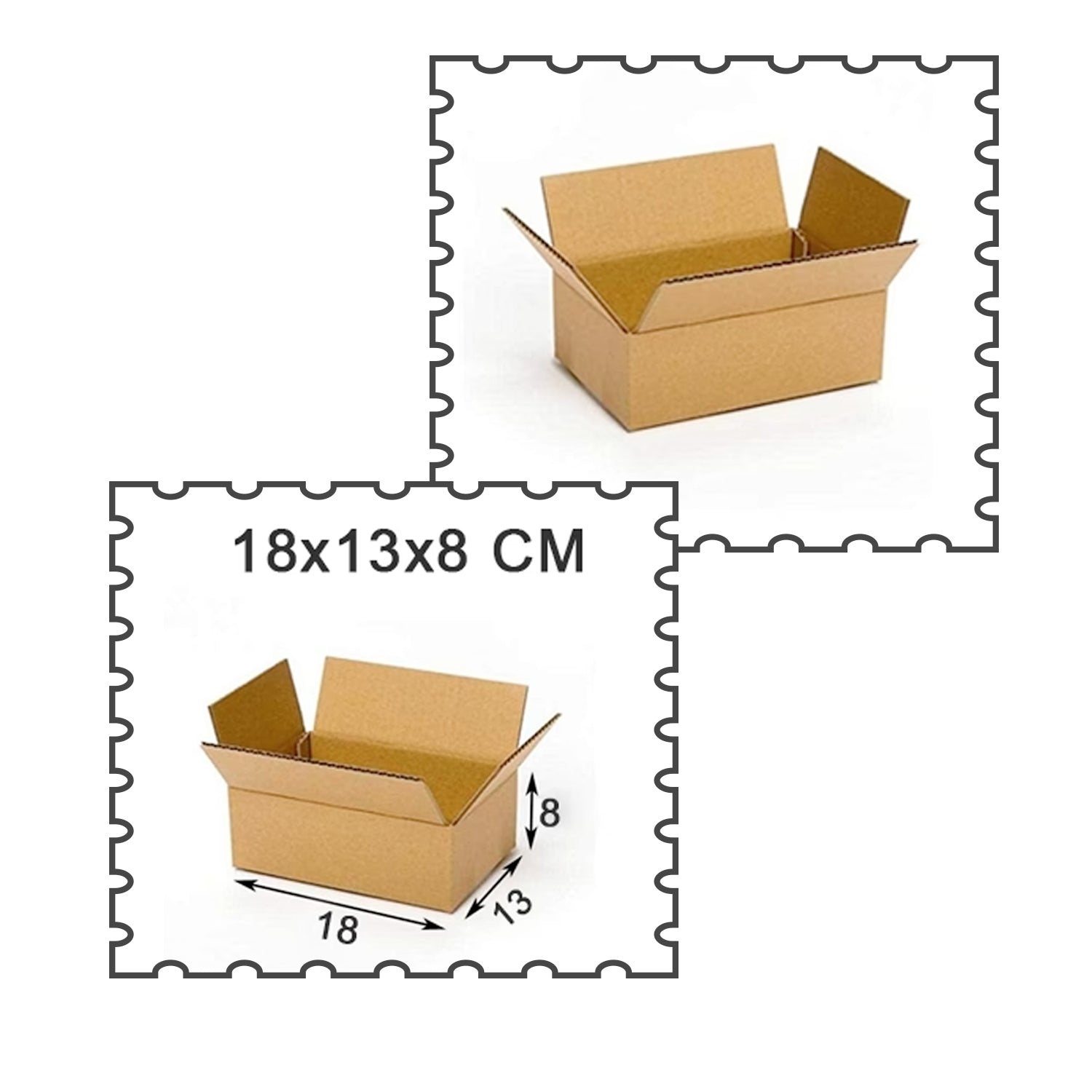 Brown box for product storage and shipping.