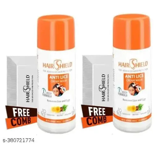Hair Shield Anti Lice Cream Wash Shampoo 30ml Pack of 2