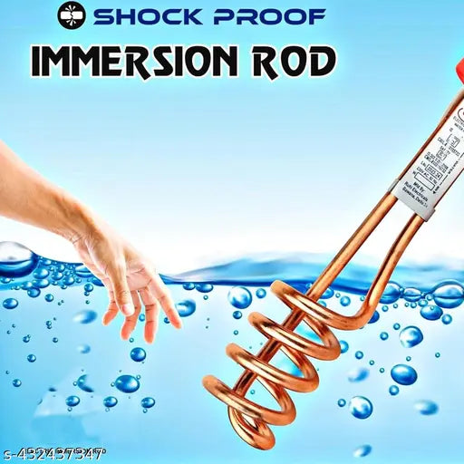 Water Heater Rod Immersion Rod 1500W Shock Proof and Water Proof for Water Heating with Copper Coating for Extra Long Life | ISI CERTIFIED