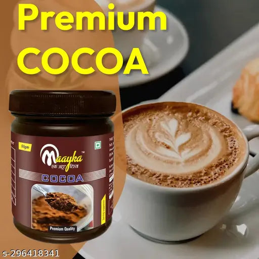 Maayka Premium | Cocoa Powder (Pack of 2) & Free Cocoa Powder (Pack of 2) - Total Pack of 4 | COCOA | COCOA POWDER | COCO POWDER | COFFEE - total 50 Gram * 4 = 200 Gram