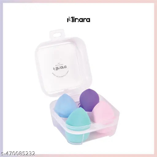 Beauty Ultra soft Blender Makeup Sponge Set of 4 (Multicolor)|Travel Size Cosmetic Blender