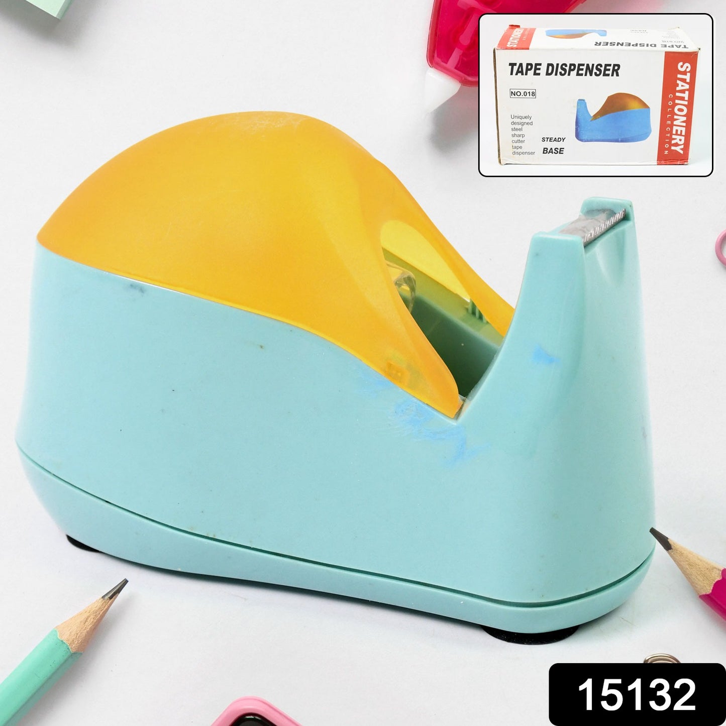 Plastic Tape Dispenser Cutter For Home Office Use (1 Pc) - Springkart 