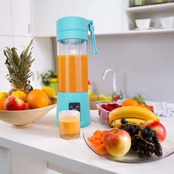 Multi-Purpose Portable USB Electric Juicer 6-Blades, Protein Shaker, Blender Mixer Cup (380 ML) - Springkart 