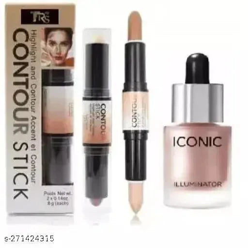 Professional Waterproof Highlighter Contour Stick And Concealer With HIGHLITER Set Of 2