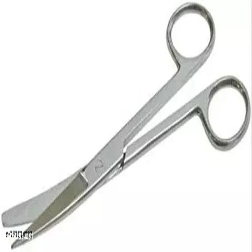 Surgical Instrument Blunt/Sharp Curved Stainless Steel Dressing Scissor (5 Inch) - Springkart 