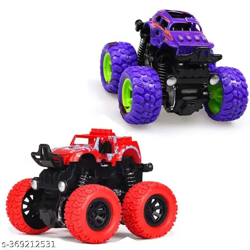 New Arrival Big Size Monster Truck,360 Degree Stunt Push go Truck for Toddlers Kids Gift (Pack of 2 Car)