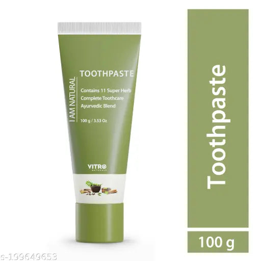 Ayurvedic Toothpaste Sls And Fluoride Free For Strong Teeth And Healthy Gums 100gm - Springkart 