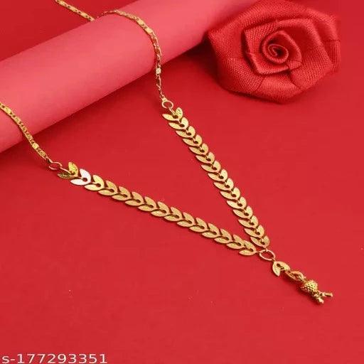 Fancy Gold Plated 2 Peace Combo necklace - Springkart 