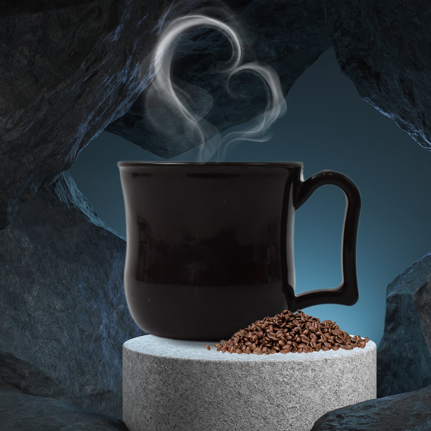 Premium Plastic Coffee Tea Cups Mug With Handle(1 Pc Loose Black) - Springkart 