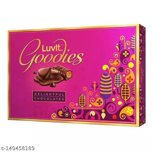 LuvIt Goodies Chocolates Assorted Gift Pack | Best Rakhi Gift for Bhaiya | Rakhi for Brother | Rakshabandhan Celebration Pack | Pack of 1 - 148.5g - Springkart 