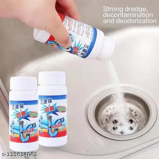 Powerful Sink & Drain Cleaner Clog Block Remover Powder Drain Opener (180 ml) BUY One GET One - Springkart 